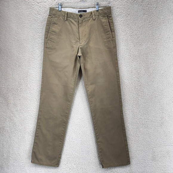 Dockers Other - Dockers Slim Fit Chino Pants Men Size 30x32 Khaki Flat Front School Classic